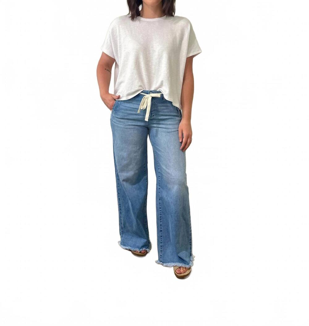 NEW RISEN waldorf high rise wide jeans in blue